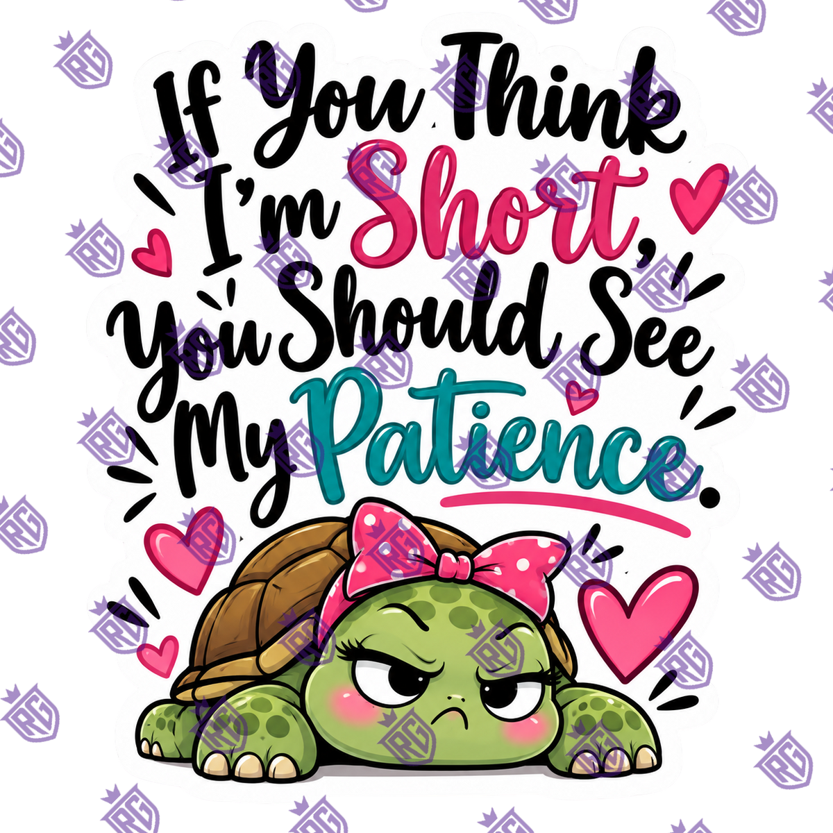 If you Think I'm Short You Should See My Patience Acrylic blank