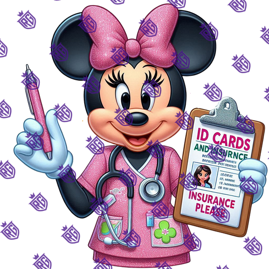 ID Cards Nurse Acrylic Blank With Decal