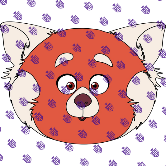 Turning Red Acrylic Blank With Decals