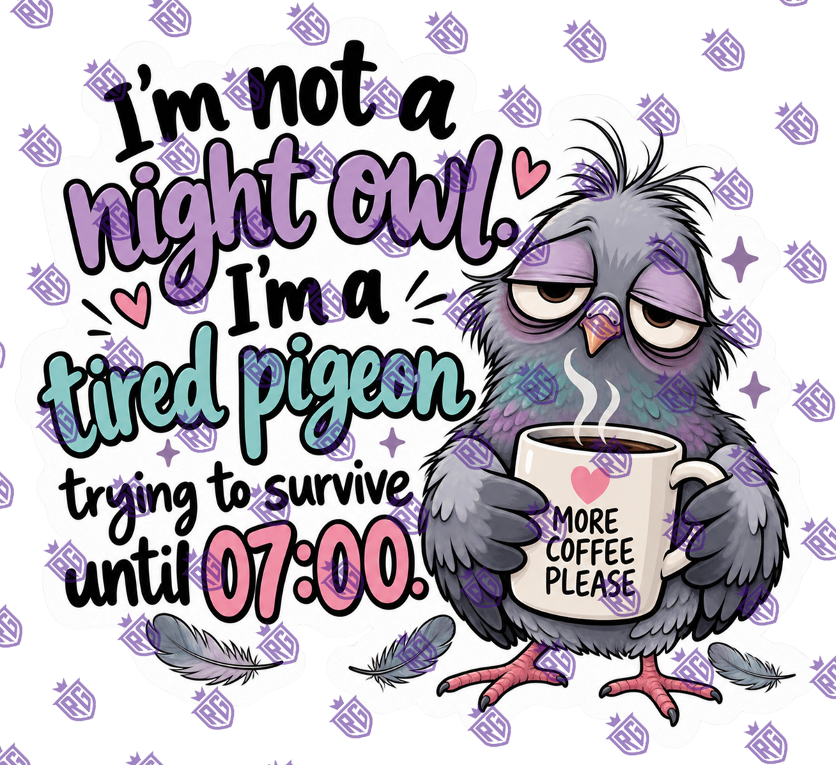 I'm Not A Night Owl Acrylic Blank