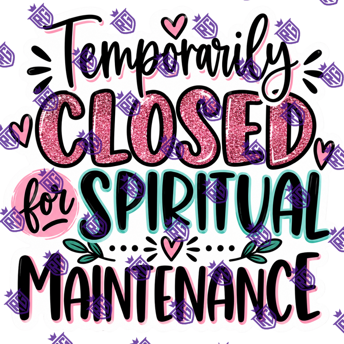 Temporary closed for spiritual maintenance acrylic blank