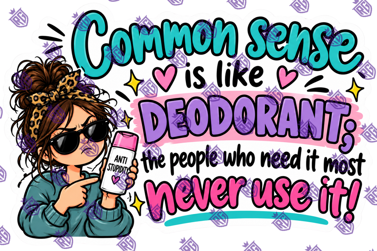 Common Sense is Like Deodorant Acrylic Blank