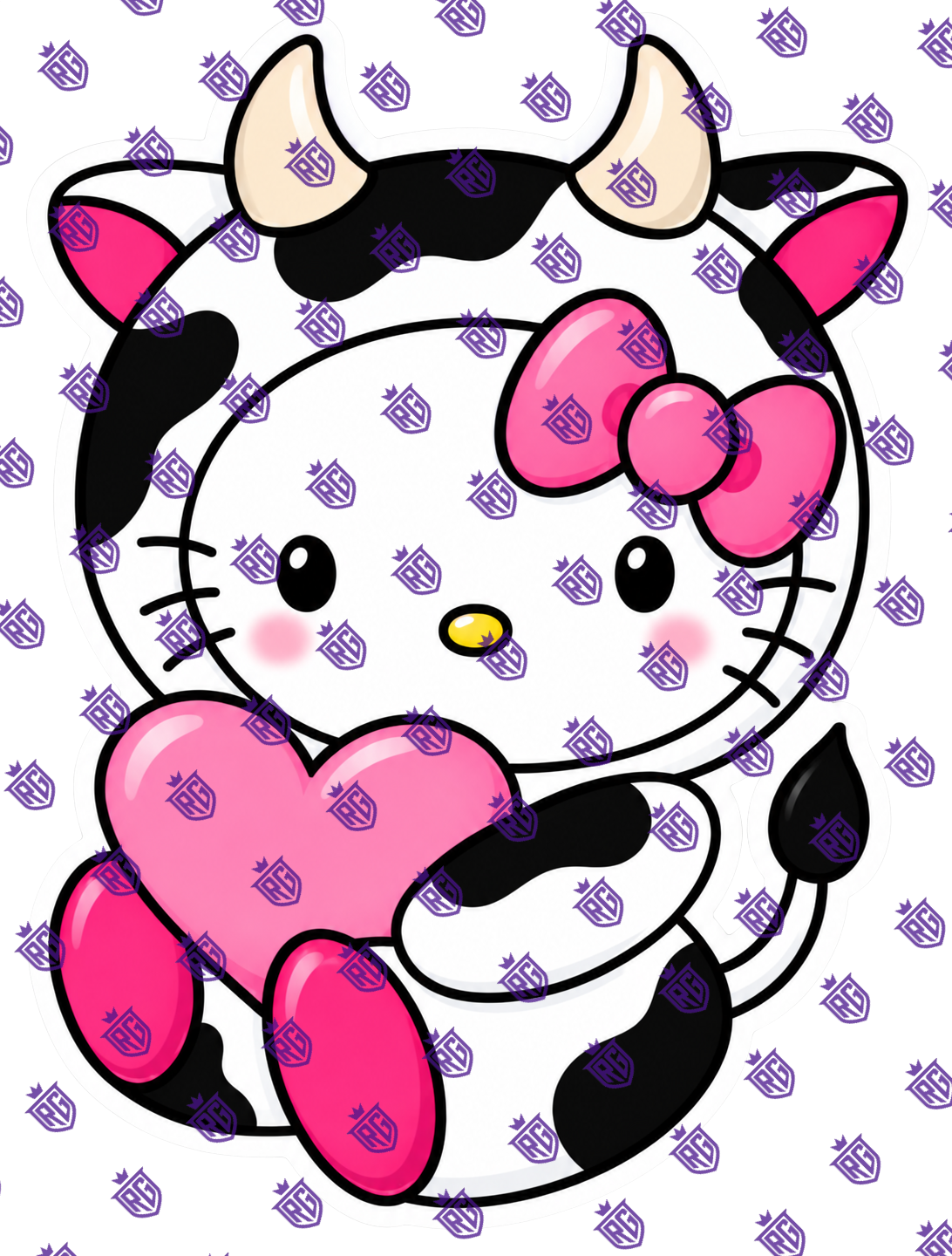Cow Kitty acrylic blank