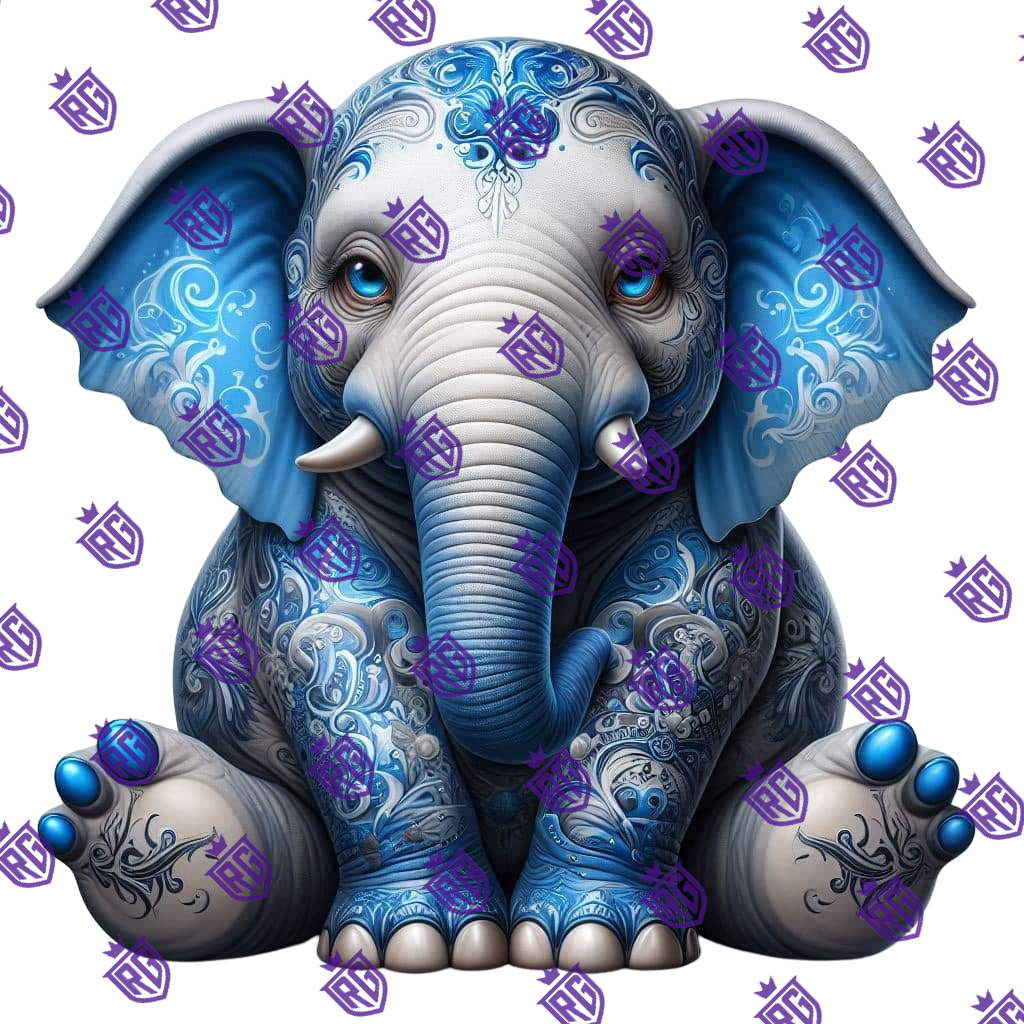Elephant Acrylic Blank With Decal