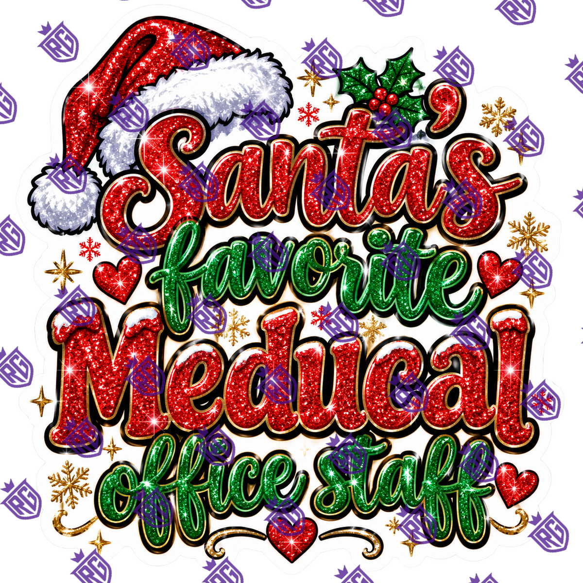 Santas Favorite Medical Office Staff Acrylic blank