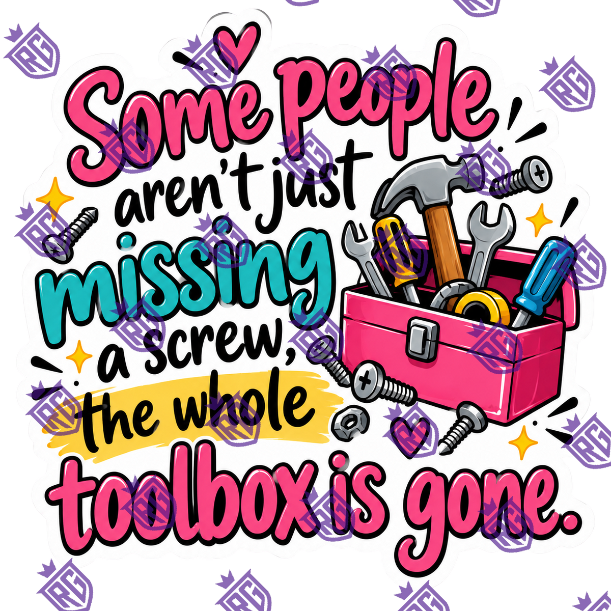 Some People Aren't Just Missing  a Screw The Whole Tool Box Is Gone Acrylic Blank