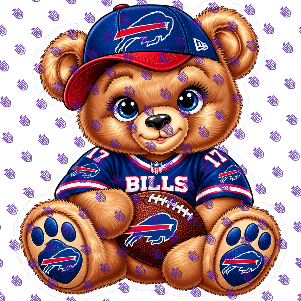 NFL Bear Acrylic Blank With Decal