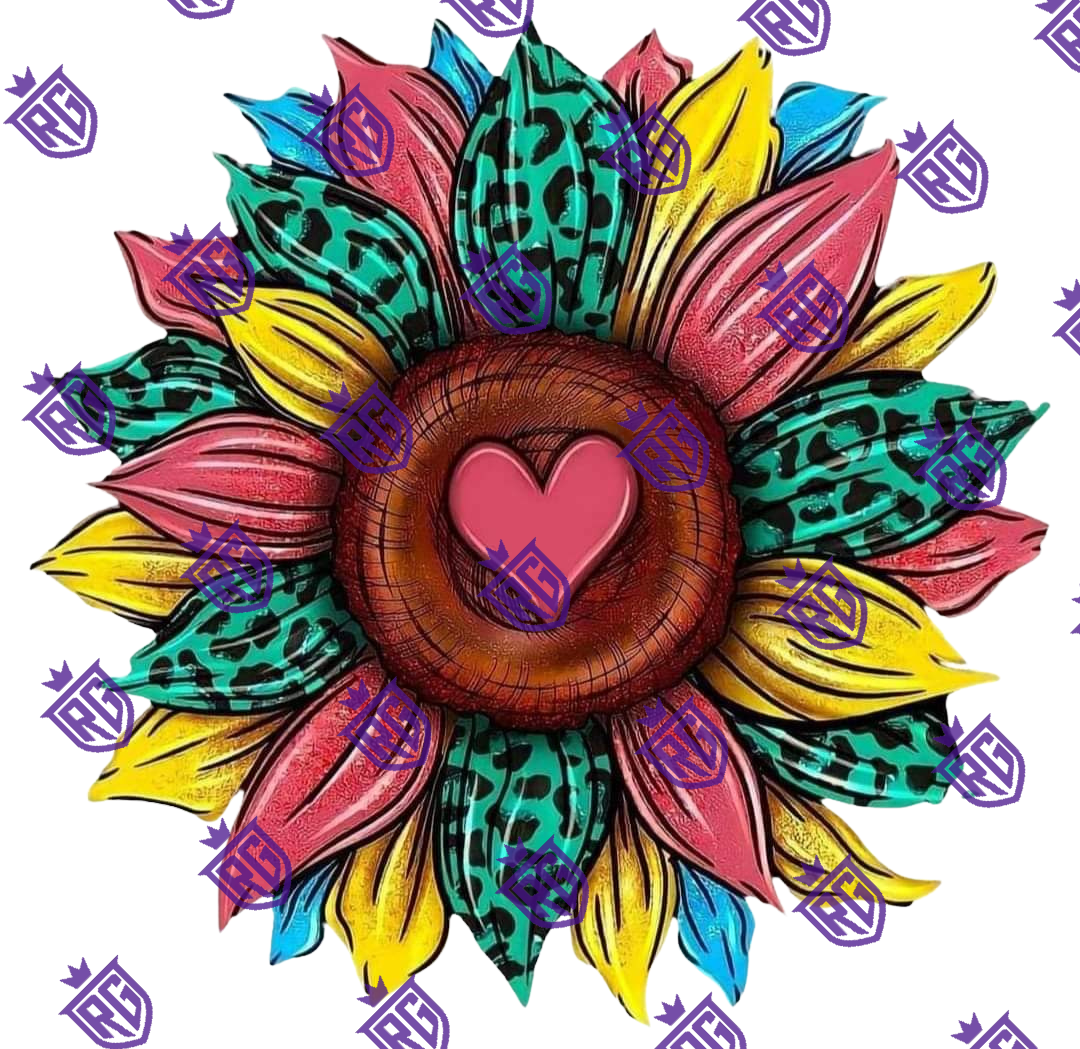 Flower Acrylic Blank With Decal