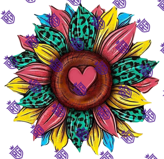 Flower Acrylic Blank With Decal