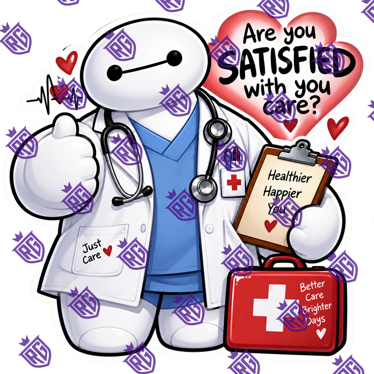 Baymax are you satisfied clipboard acrylic blank