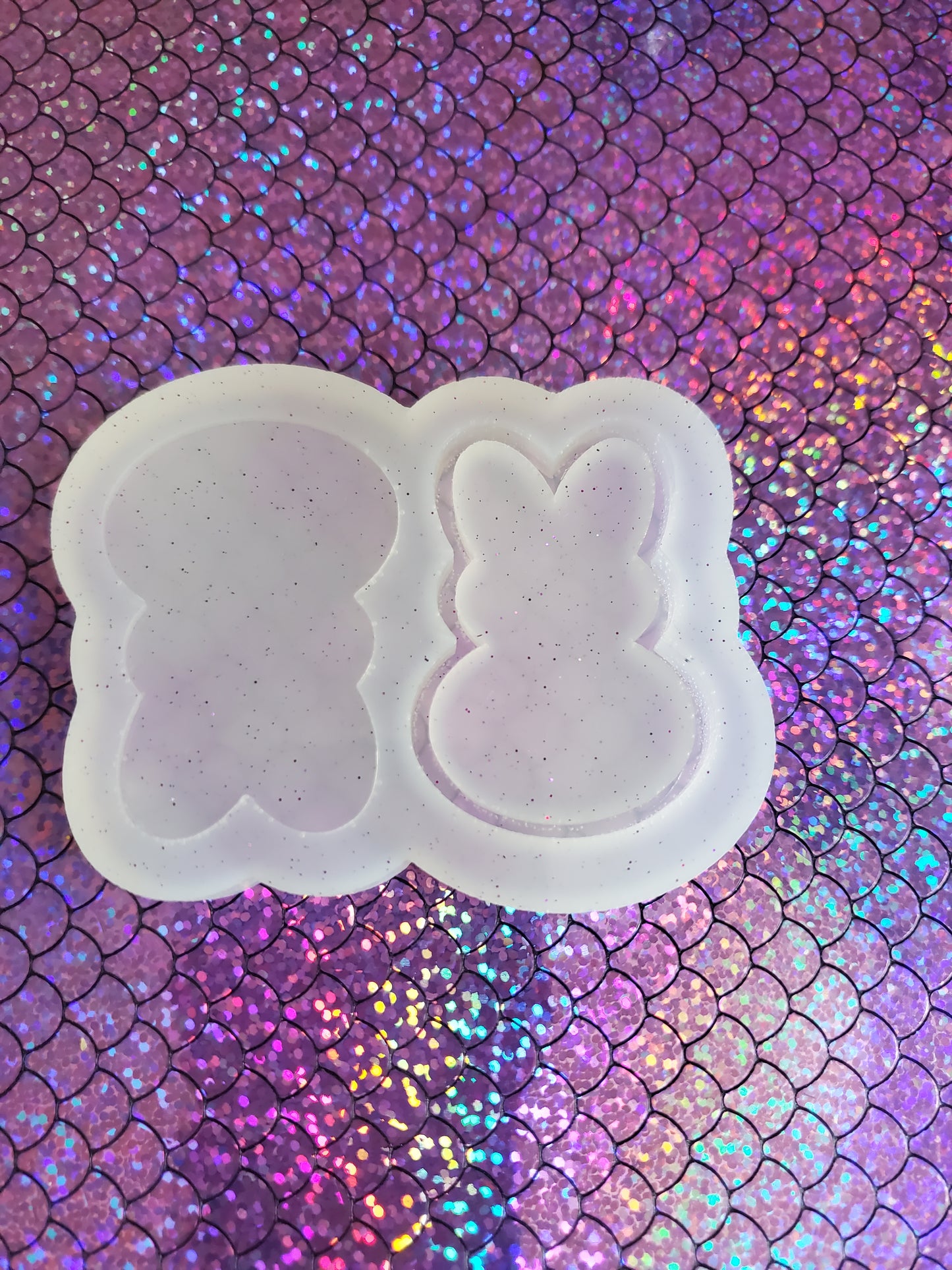 Bunny Shaker Badge Reel Mold All In One