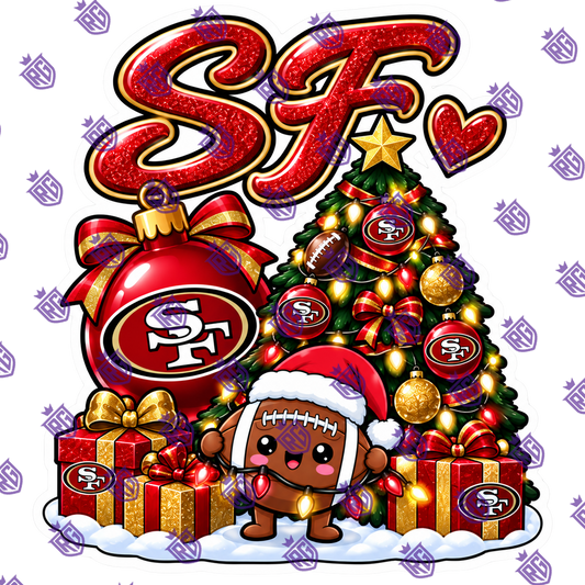 Christmas Football acrylic blank