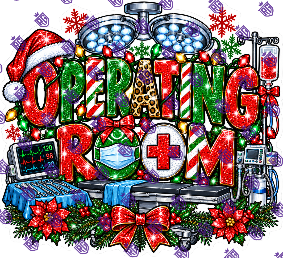 Operating Room Christmas Acrylic Blank