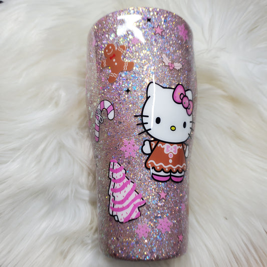 Gingerbread Girl Christmas Hk Epoxy Tumbler Ready to Ship