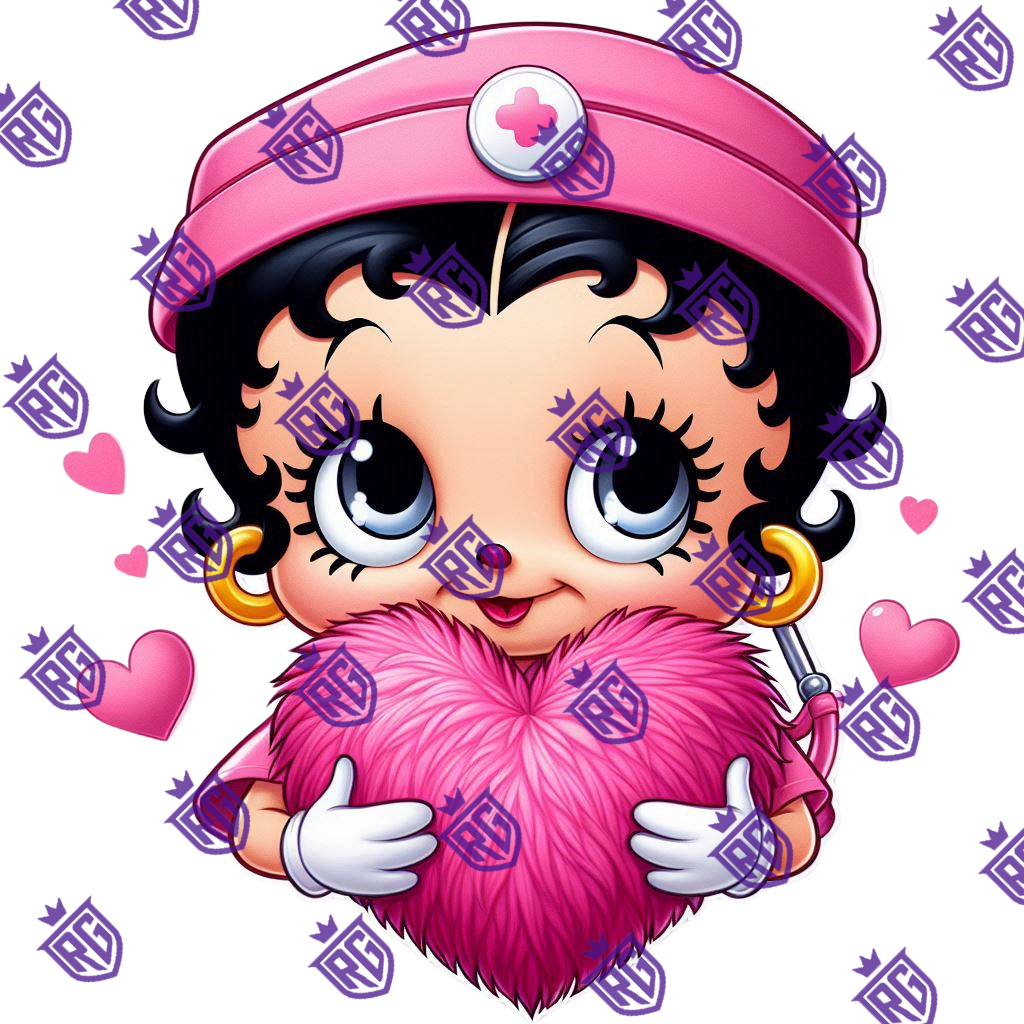 Betty Boop Nurse Valentines Day Acrylic Blank With Decal