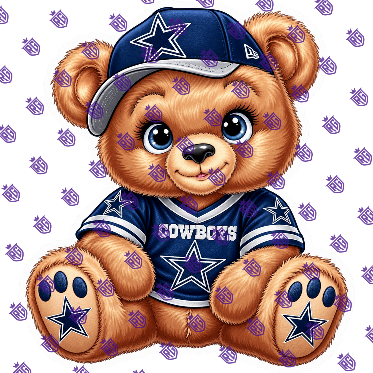 NFL Bear Acrylic Blank With Decal