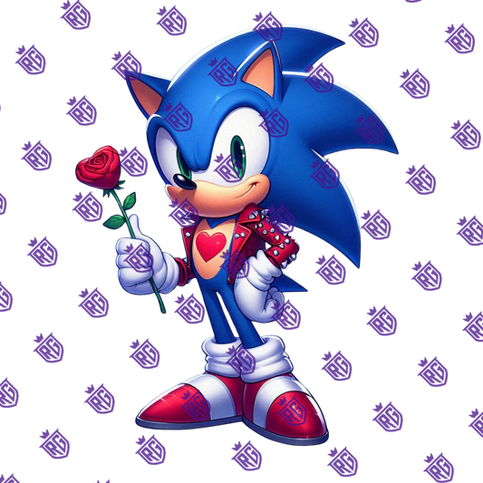 Sonic Rose  Acrylic Blank With Decals