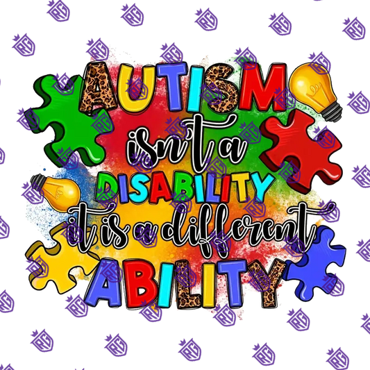 Autisum Acrylic Blank With Decals