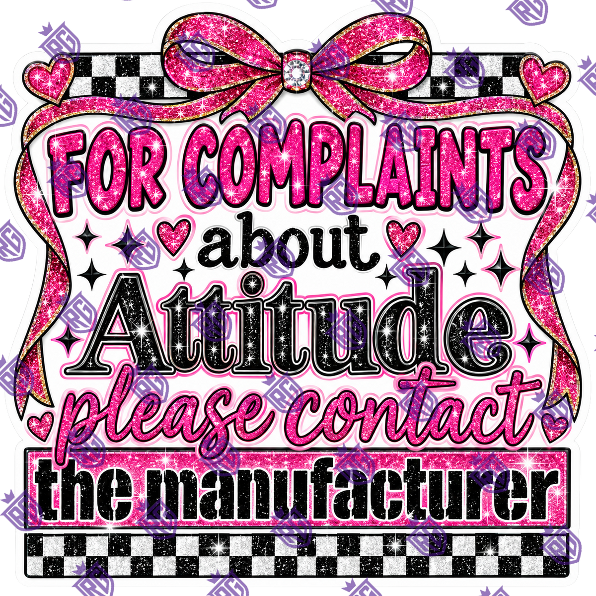 For complaints about attitude please contact manufacturer acrylic blank