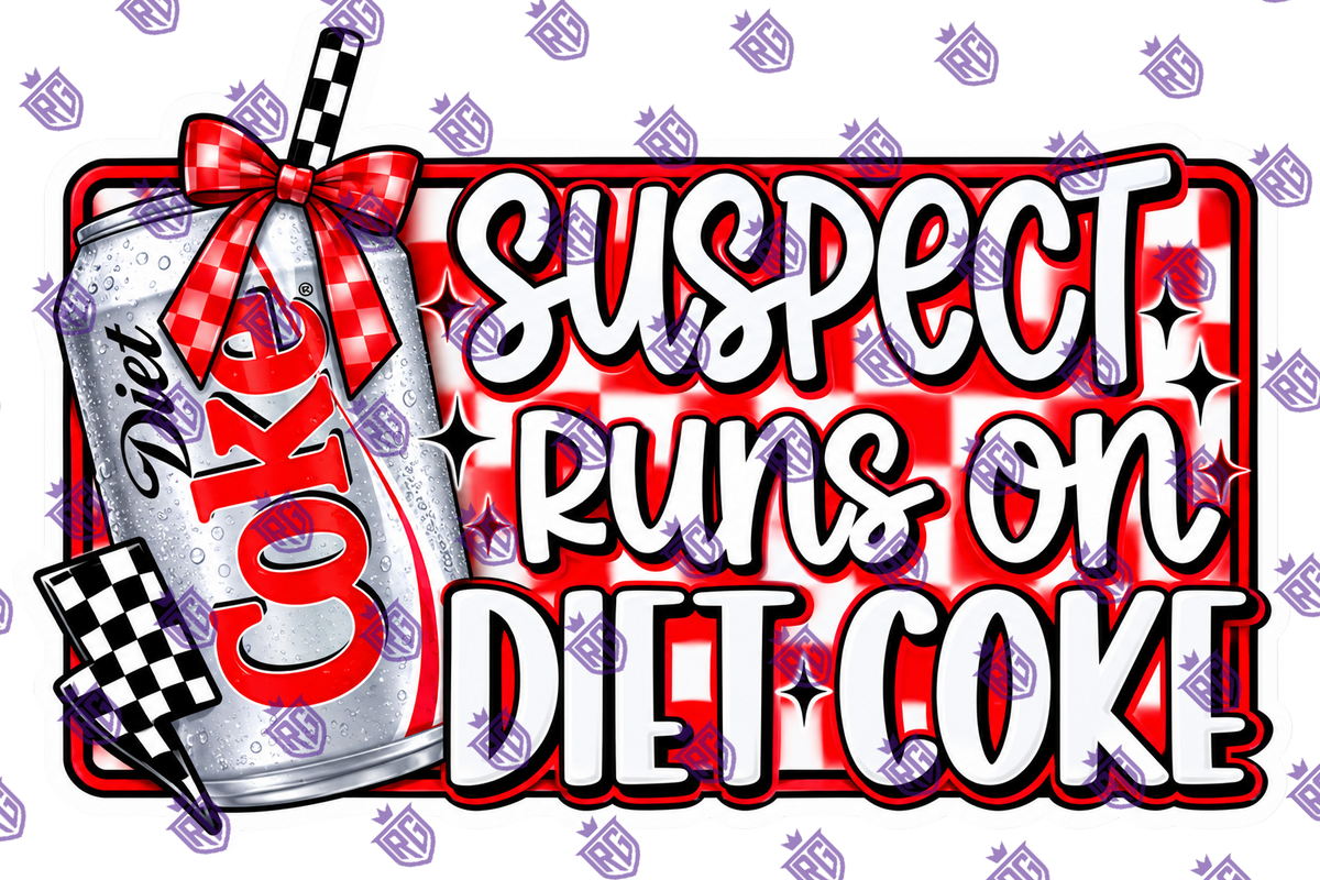 Suspect runs on diet coke acrylic blank