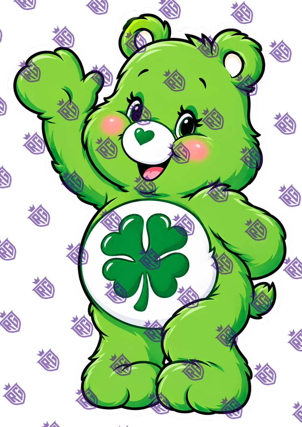 Clover carebear acrylic blank