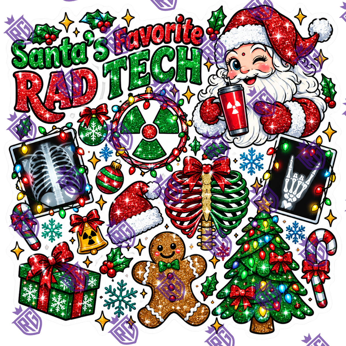 Rad Tech  Christmas Acrylic Blank