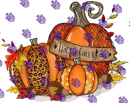 Happy Fall Pumpkin Acrylic Blank