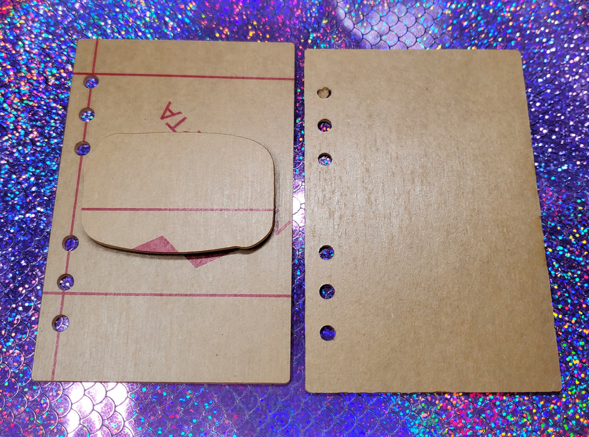 Notepad A6 Shaker Book Acrylic Blank Set