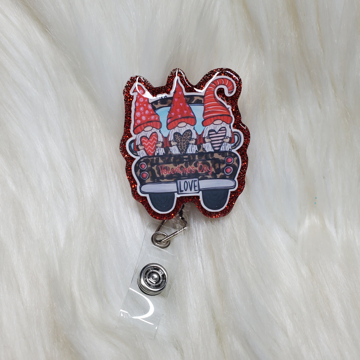 Gnome Love Valentines Day Badge Reel