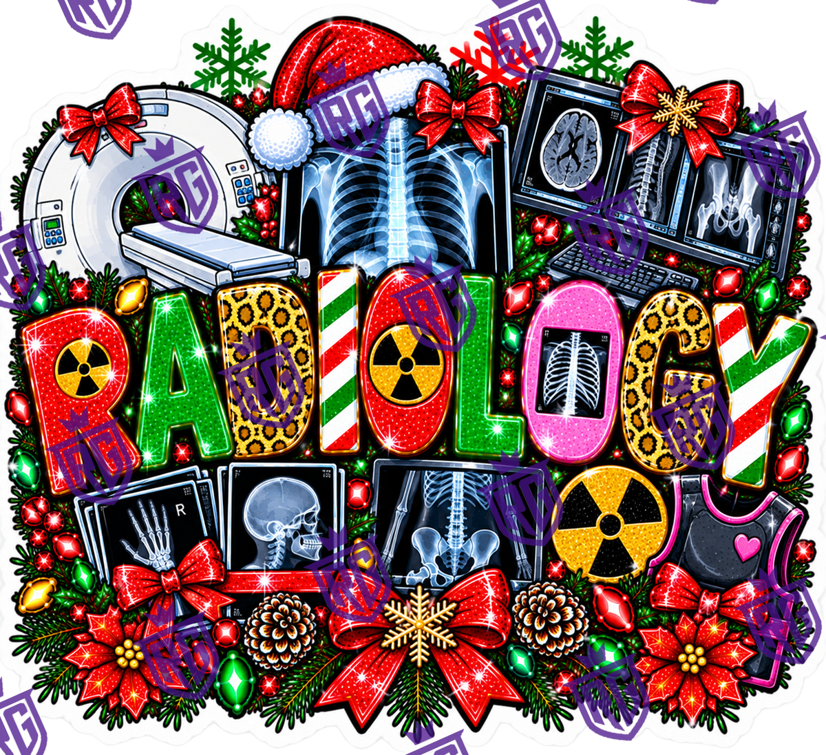 Radiology Christmas Acrylic Blank