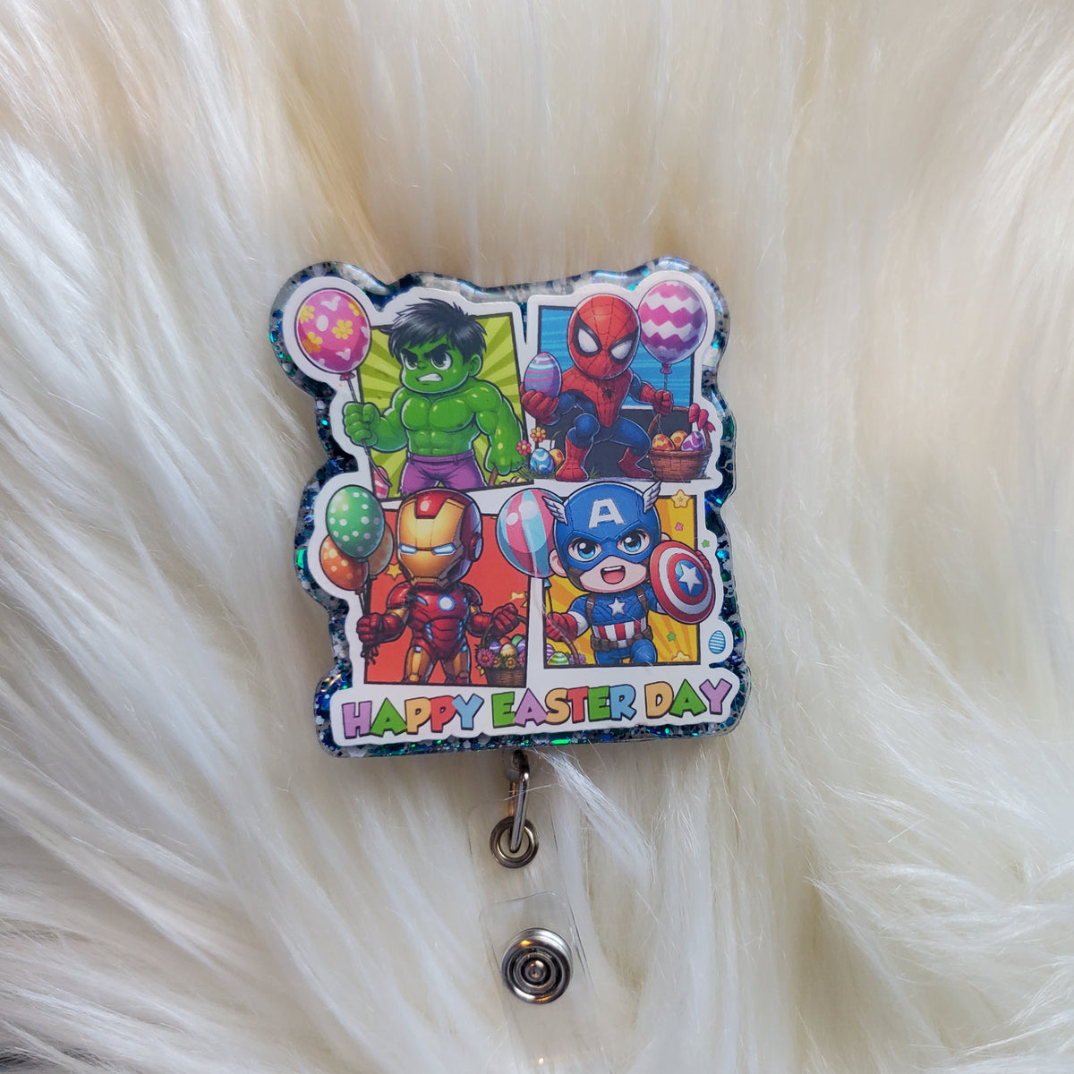 Happy Easter Day Comics Badge Reel