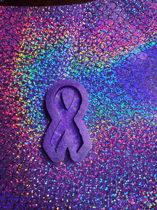 Holographic Awareness Ribbon Charm Mold