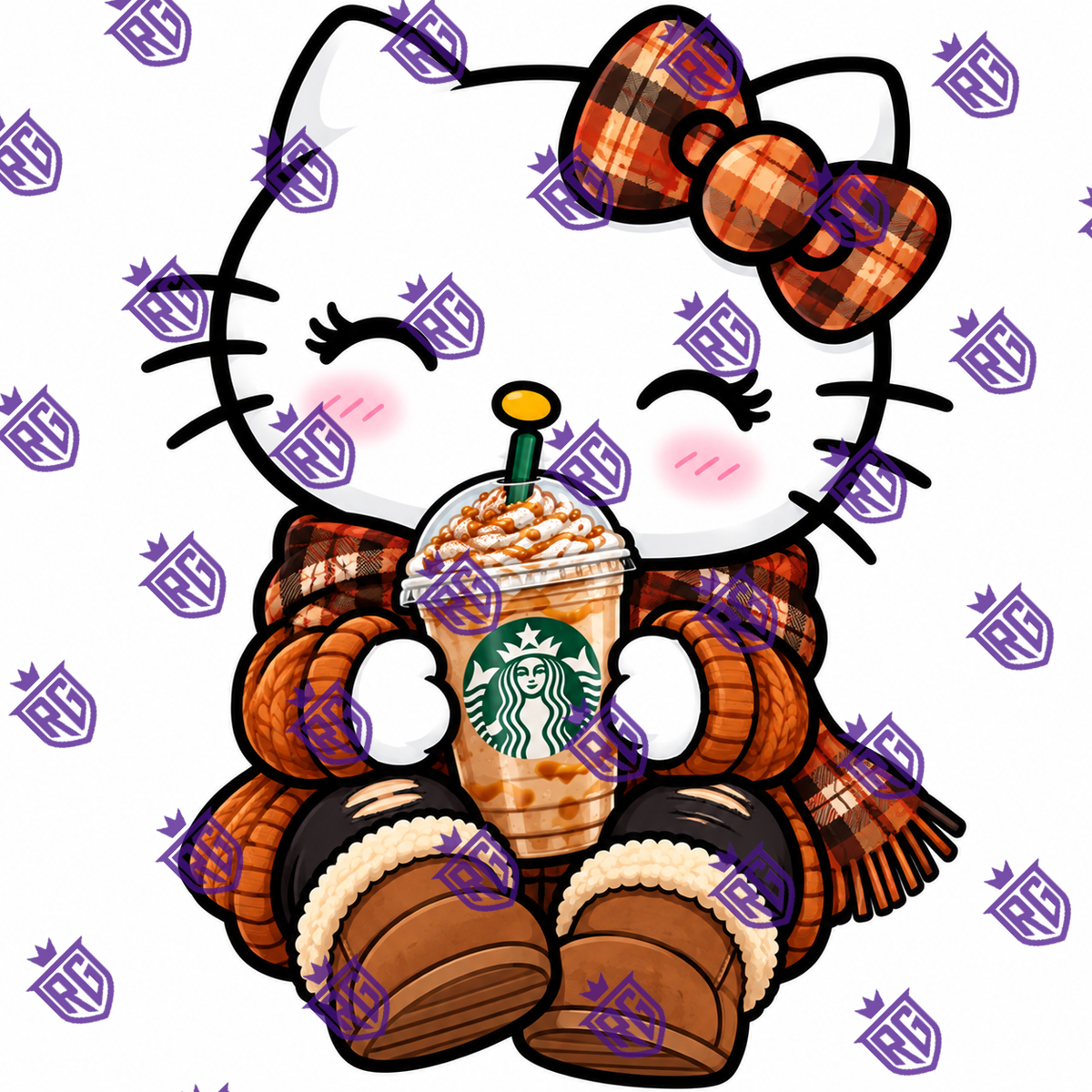 Fall Hello Kitty Frappuccino Acrylic Blank