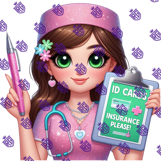 ID Cards Nurse Acrylic Blank With Decal