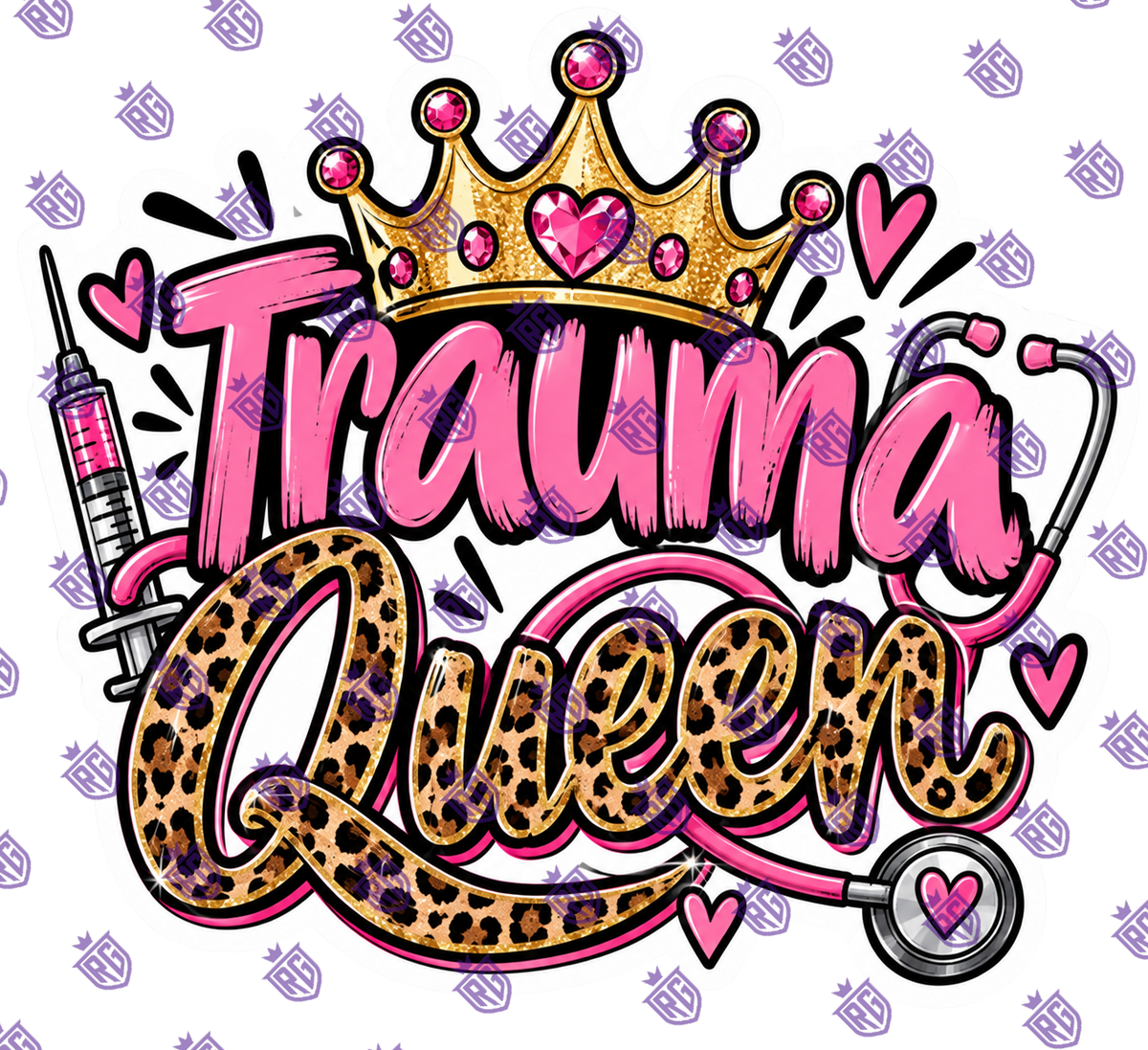Trauma Queen Acrylic Blank