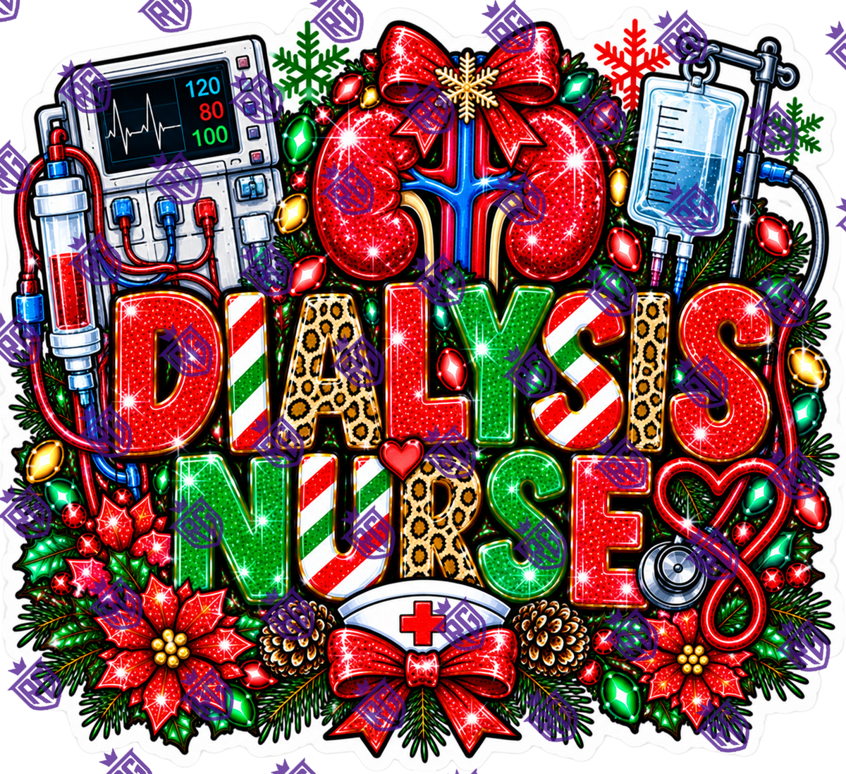 Dialysis Nurse Christmas Acrylic Blank