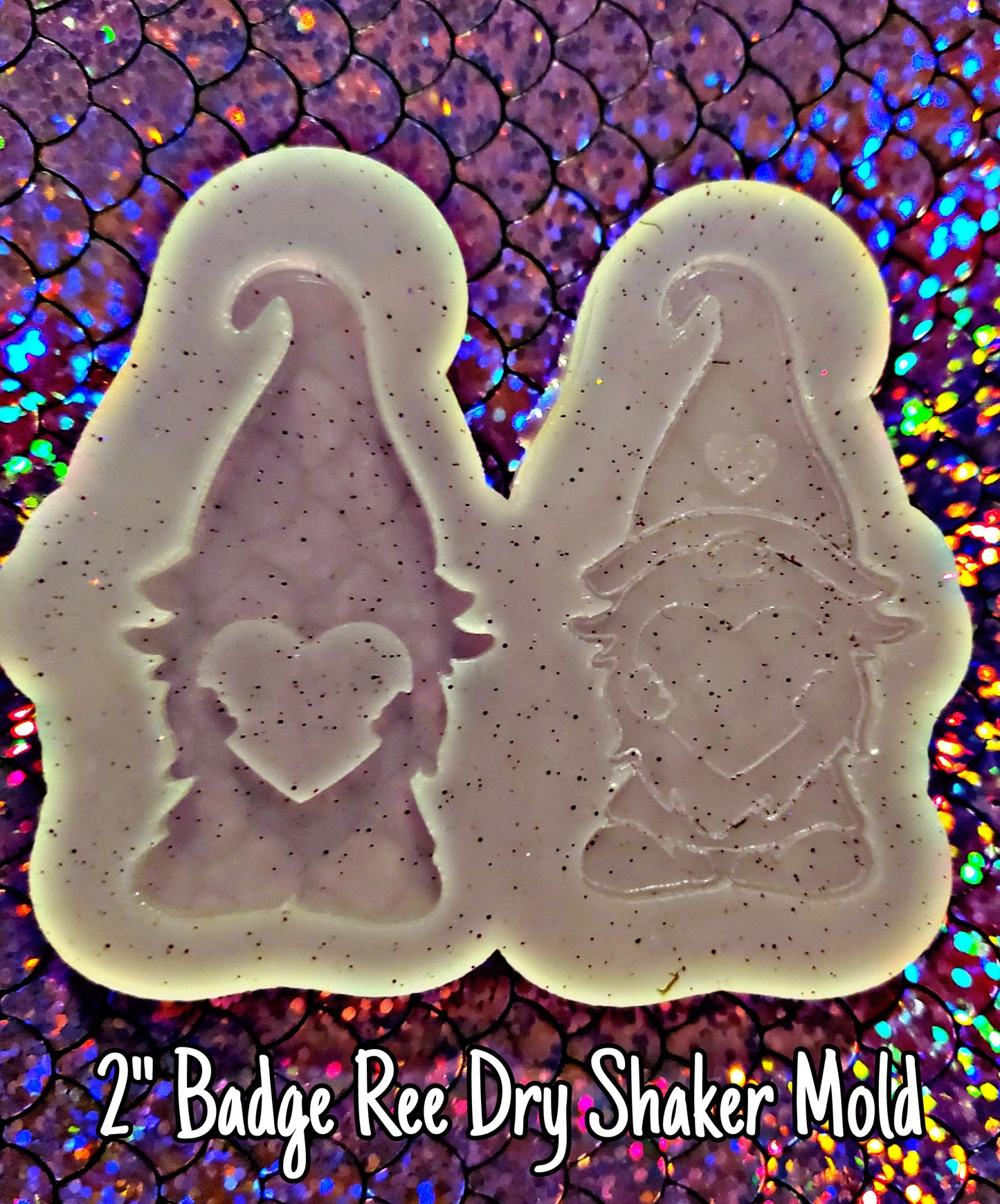 Gnome Heart Shaker Badge Reel Mold