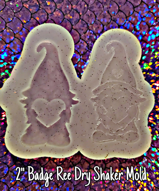 Gnome Heart Shaker Badge Reel Mold