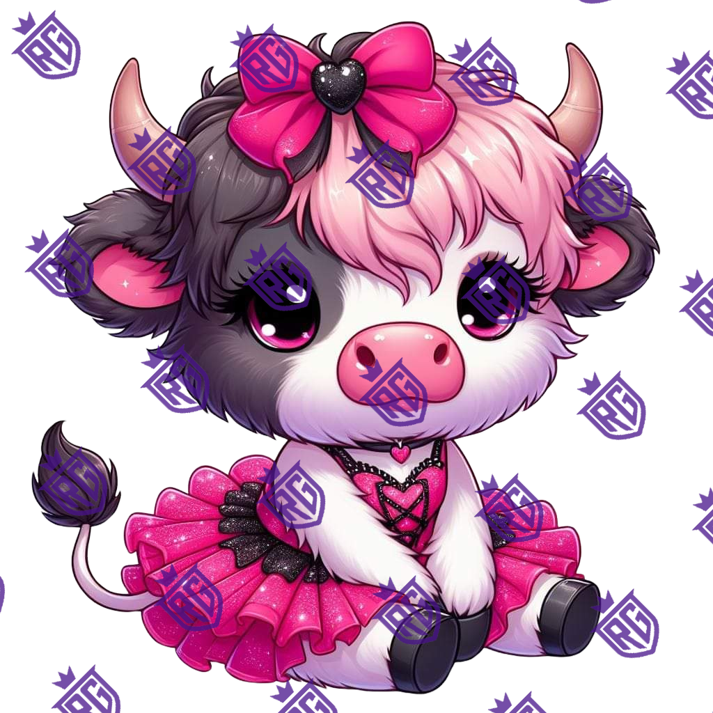 Cow Acrylic Blank With Decal