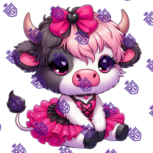 Cow Acrylic Blank With Decal