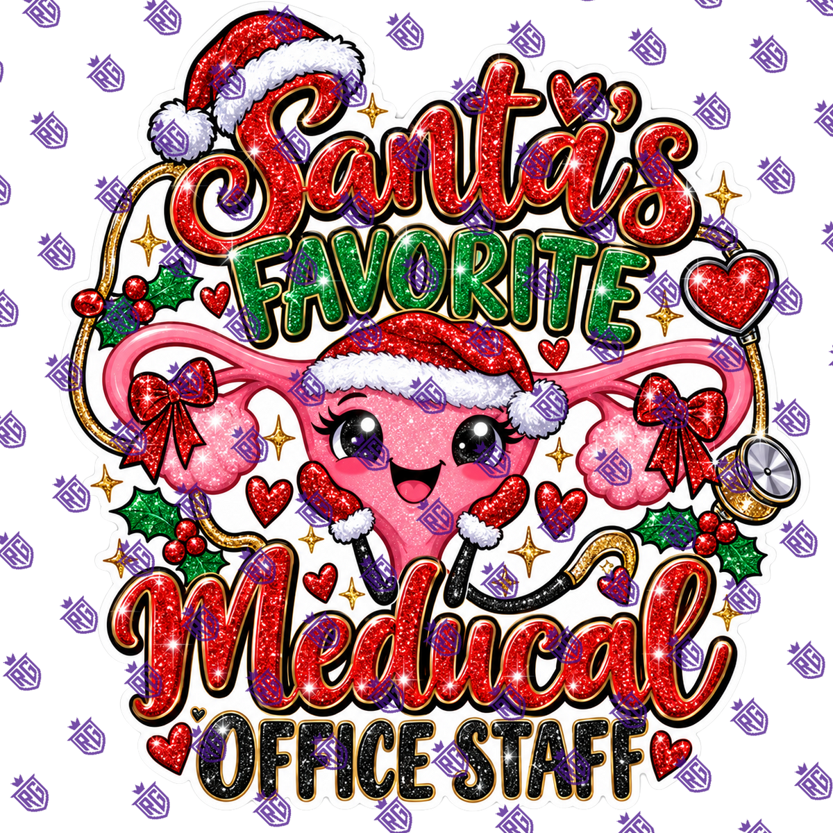 Christmas OBGYN Santa's Favorite Medical Office Staff