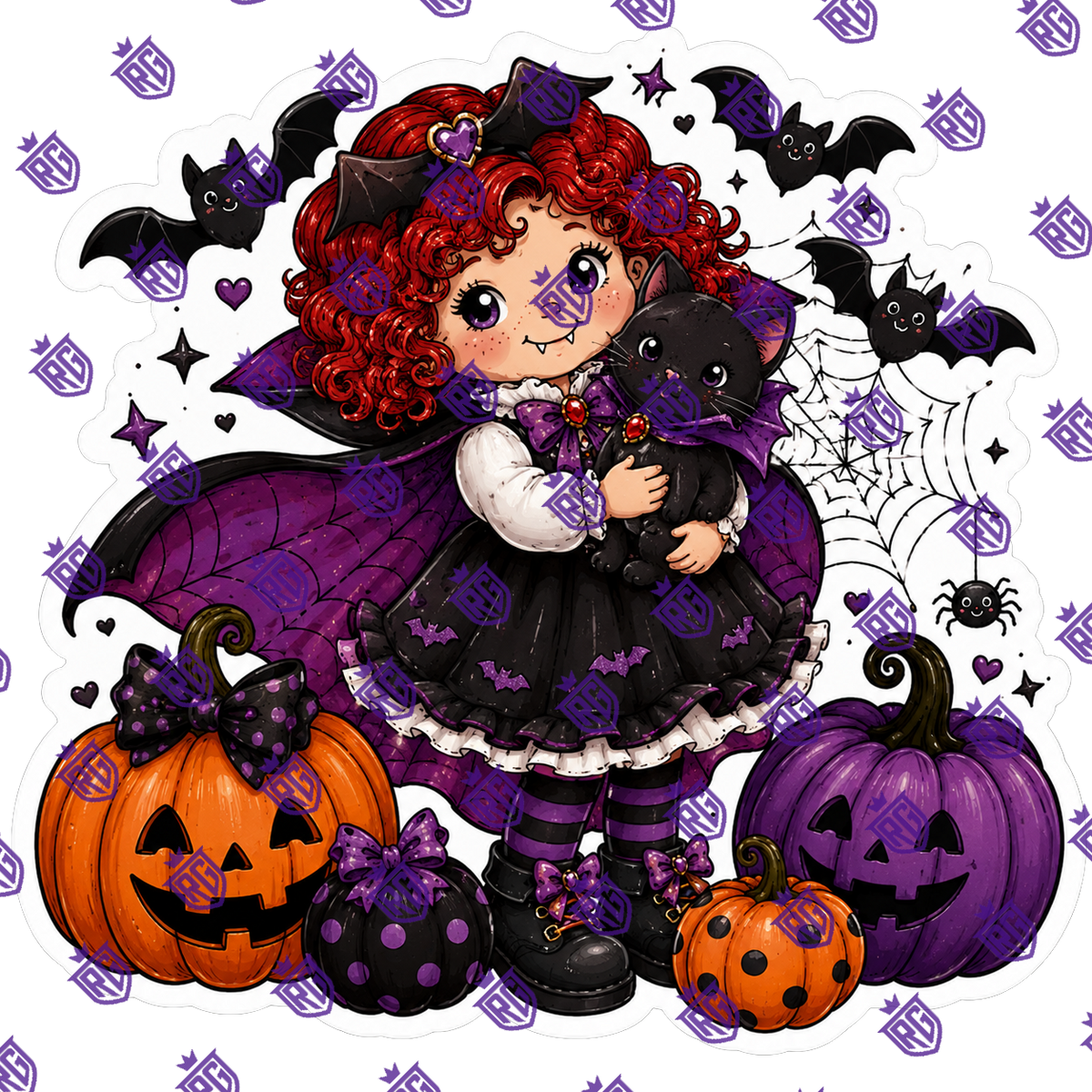 Halloween Strawberry Shortcake Acrylic Blank