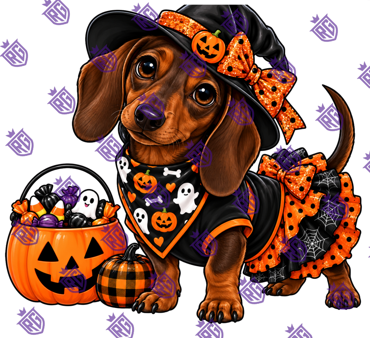 Dachshund Halloween Acrylic Blank