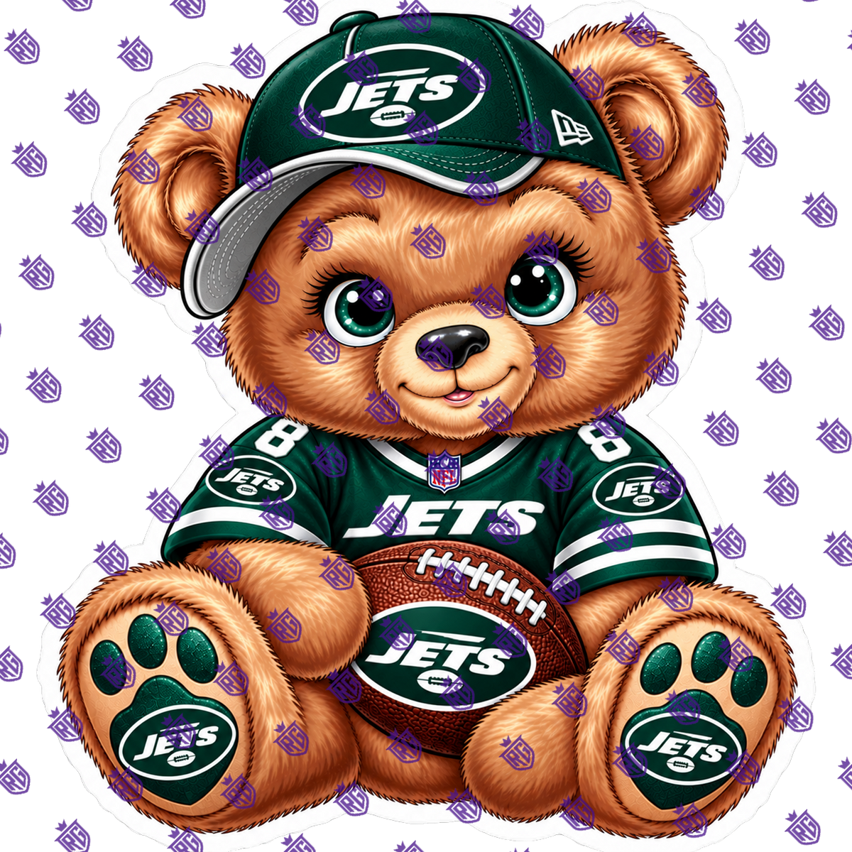 NFL Bear Acrylic Blank With Decal