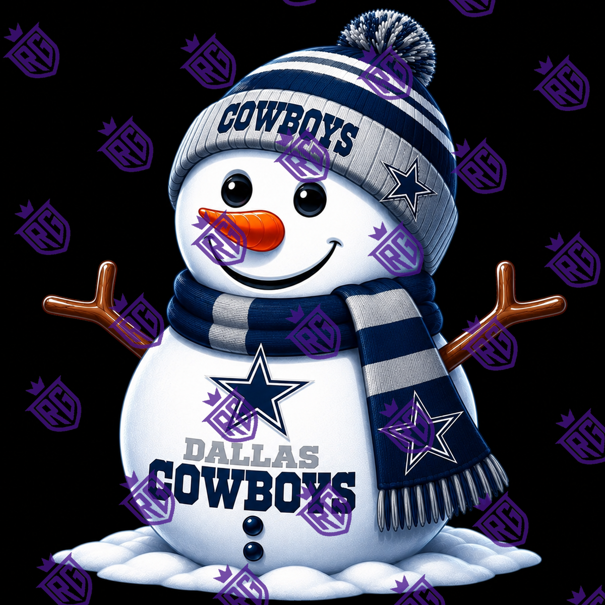Snowman Cowboy Acrylic Blank With Decal