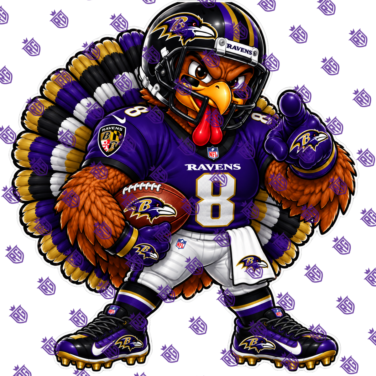 Turkey NFL Acrylic Blank