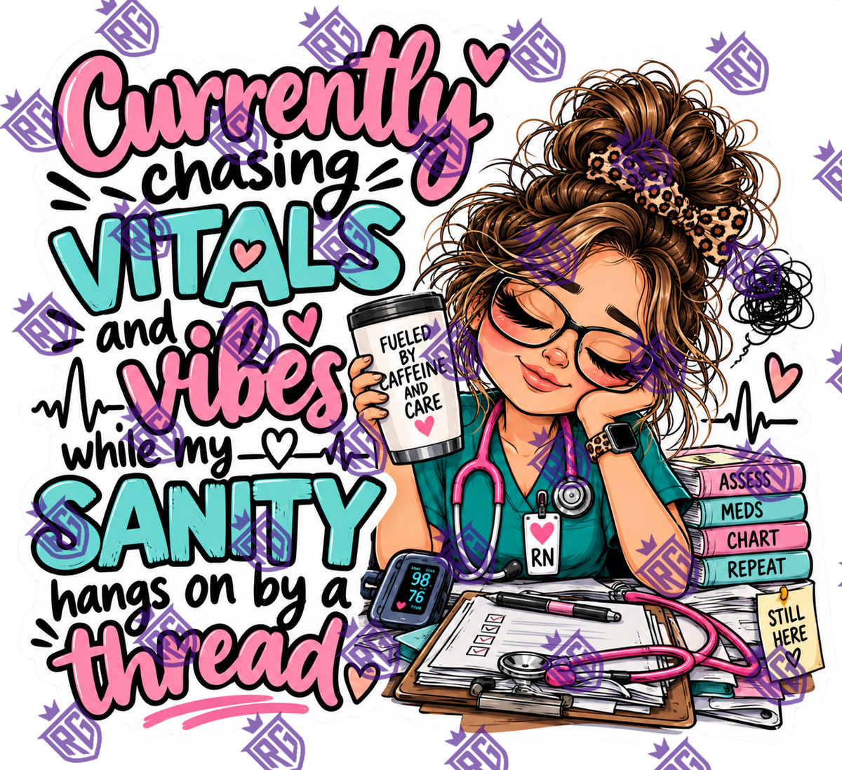 Currently Chasing Vitals and Vibes Acrylic Blank