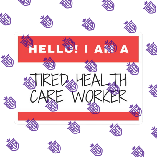 Tired health care workers acrylic blank