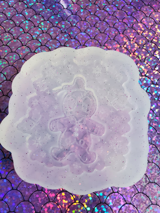 Donald gingerbread man badge reel mold