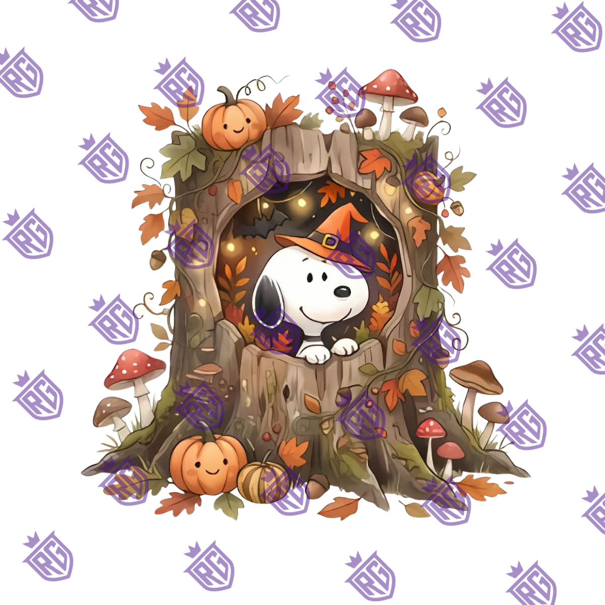 Snoopy Fall Tree Acrylic blank